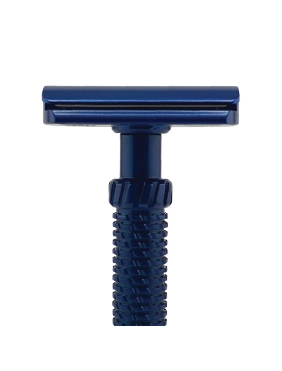 Rasoio da barba M3teorite alluminio manico lungo colore blu