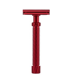 Maquinilla de afeitar clásica M3teorite aluminio mango largo color rojo