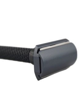 M3teorite aluminum long handle gray colour safety razor