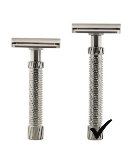 Rasoio da barba M3teorite inox manico lungo “Medium”