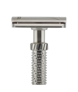 Maquinilla de afeitar clásica M3teorite acero inoxidable mango largo “Medium”