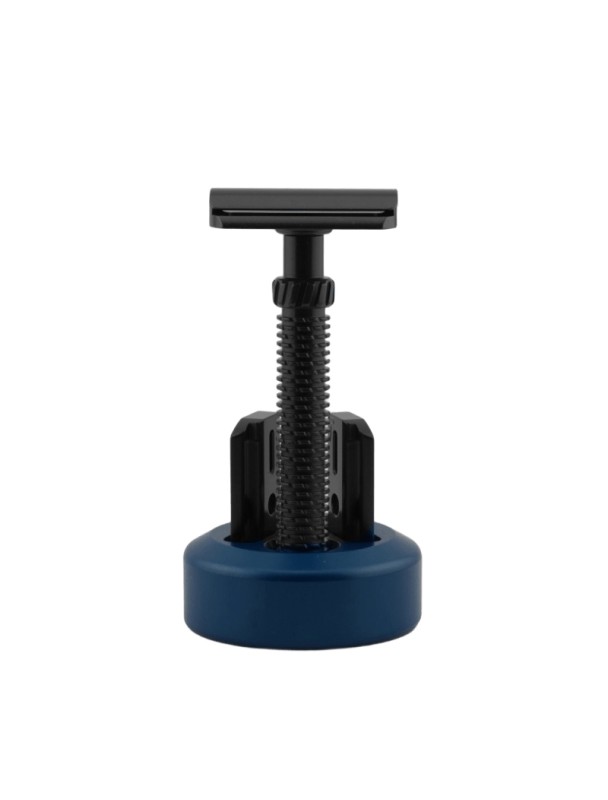 Base in alluminio per rasoio da barba M3TEORITE colore blu