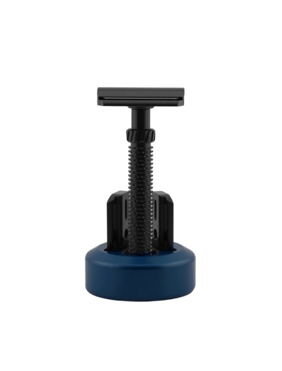 Base in alluminio per rasoio da barba M3TEORITE colore blu