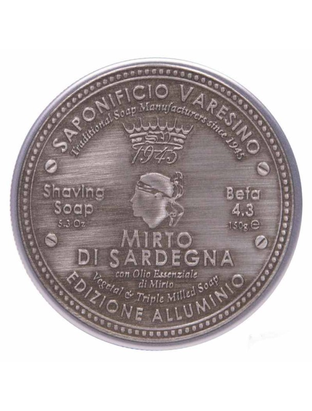 SAPONIFICIO VARESINO Mirto di Sardegna aluminum bowl 4.3 shaving soap 150g