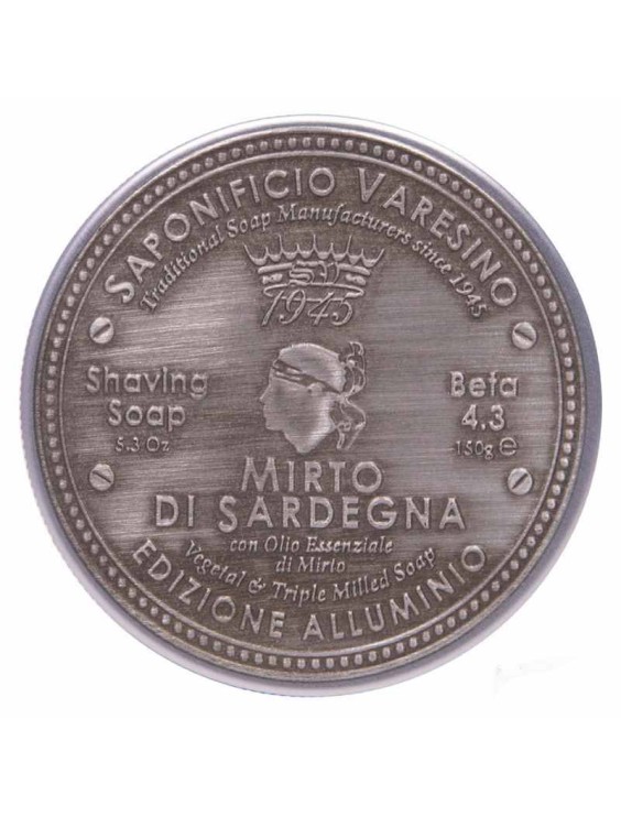 Jabón de afeitar SAPONIFICIO VARESINO Mirto di Sardegna en cuenco de aluminio 4.3 150g