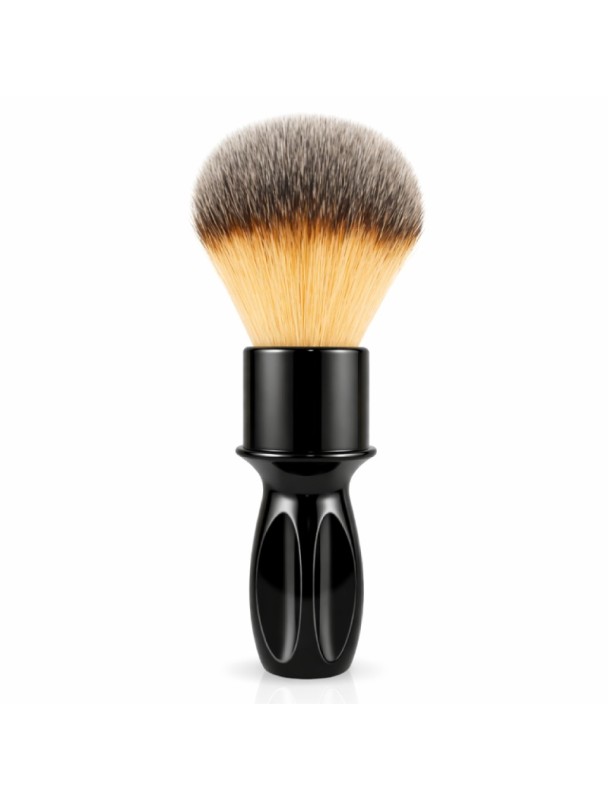 Pennello da barba RAZOROCK Plissoft 400 Glossy nero lucido sintetico 42393