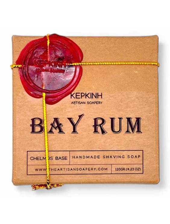 Sapone da barba artigianale KEPKINH Bay Rum base Chelmos 120gr