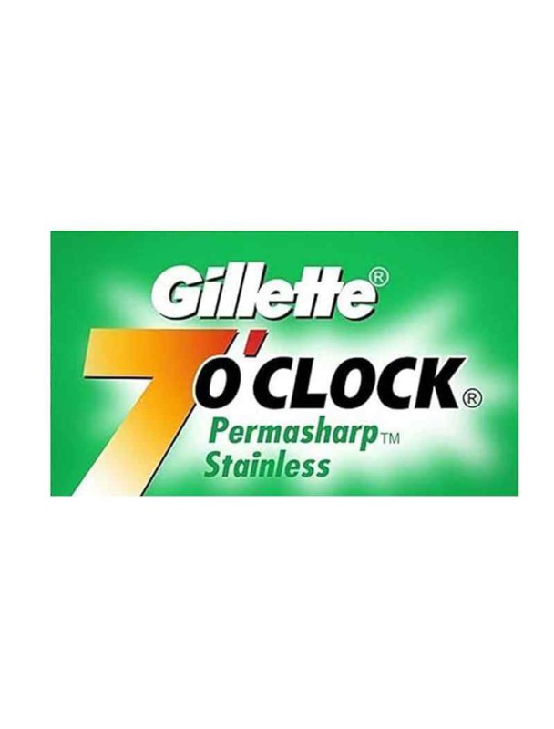 Confección 10 cuchillas de afeitar GILLETTE 7 O clock Permasharp Stainless