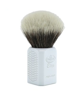 Brocha de afeitar OMEGA sintética PRO GRIP Blanca B1948/BI