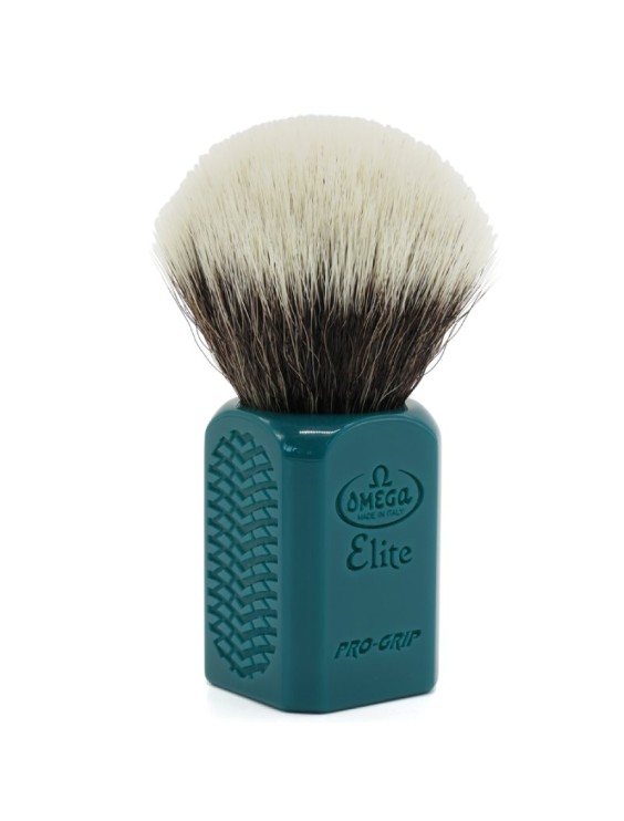 Pennello da barba OMEGA sintetica Pro Grip Verde B1948/VE