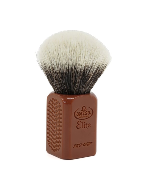 Pennello da barba OMEGA sintetica Pro Grip Marrone B1948/MA