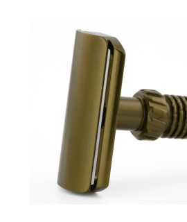 Maquinilla de afeitar clásica M3teorite aluminio mango largo color verde