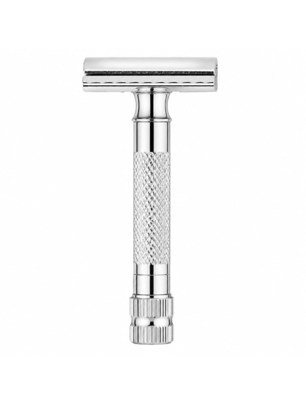 Maquinilla de afeitar ajustable MERKUR 34 ADJ acabado cromado pulido peine cerrado