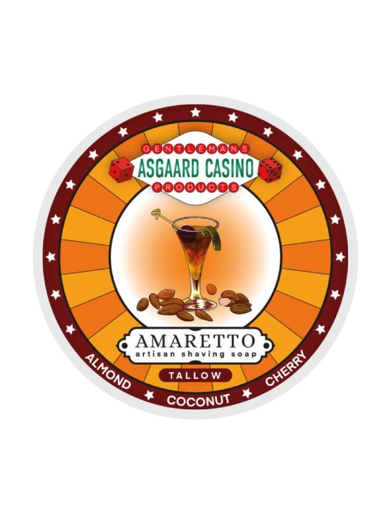 Jabón de afeitar MMGP Amaretto (ASGAARD CASINO) base sebo 100g