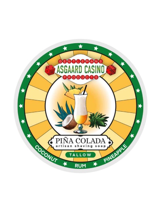 MMGP Piña Colada (ASGAARD CASINO) tallow base shaving soap 100g