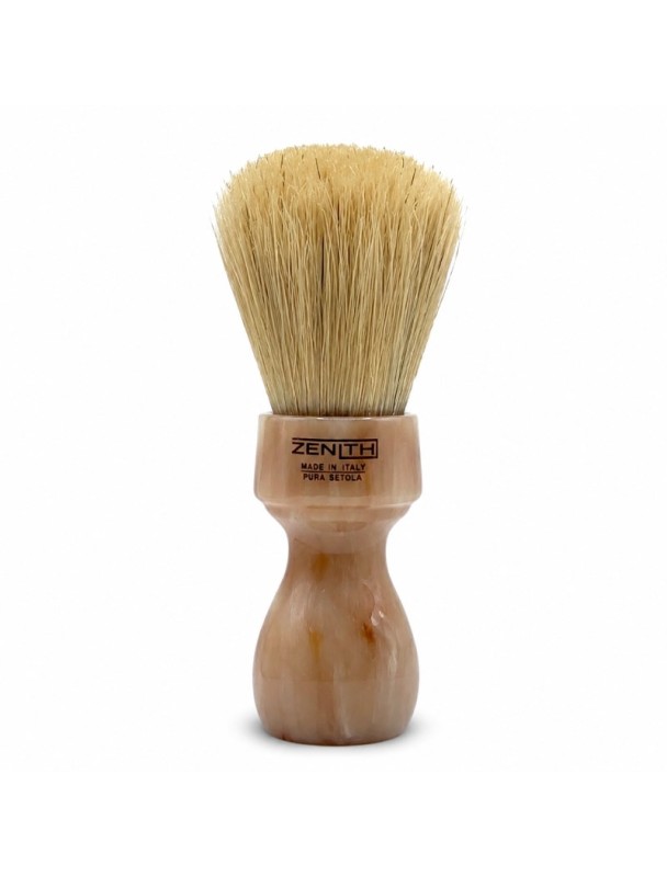 Brocha de afeitar ZENITH de cerda natural no blanqueada mango resina color jaspeado 507MA XSE