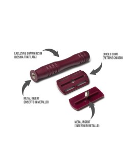 RAZORINE Classic Red Marsala closed comb safety razor 21002