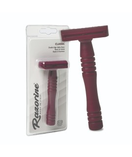 Maquinilla de afeitar clásica RAZORINE Classic Red Marsala peine cerrado 21002