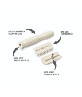 RAZORINE Classic II White Castle open comb safety razor 21007